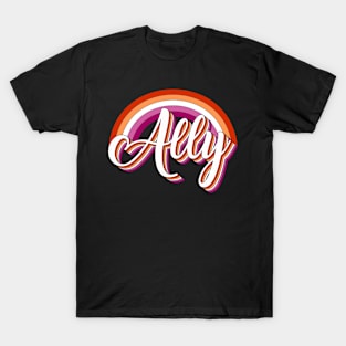 Ally lesbian pride tshirt vintage T-Shirt